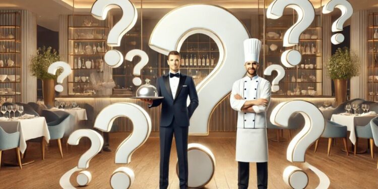 hospitality industry waiter chef cook questions