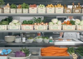 Professional chef tips for vegetable storage with organized winter produce in restaurant kitchen
