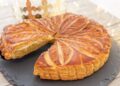 Galette rois traditional French king cake with golden puff pastry for Three Kings celebration