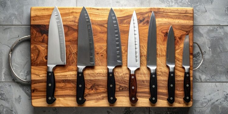 专业刀具选购指南，涵盖厨师厨房设备和必备刀具类型