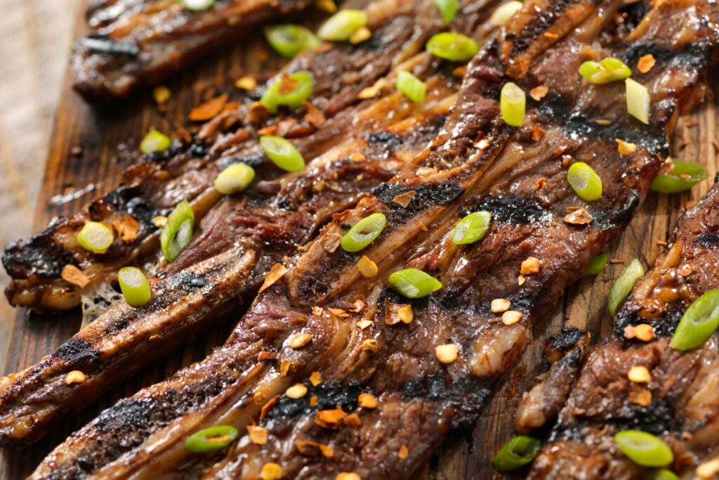 galbi korte ribben gegrild met Koreaanse marinade